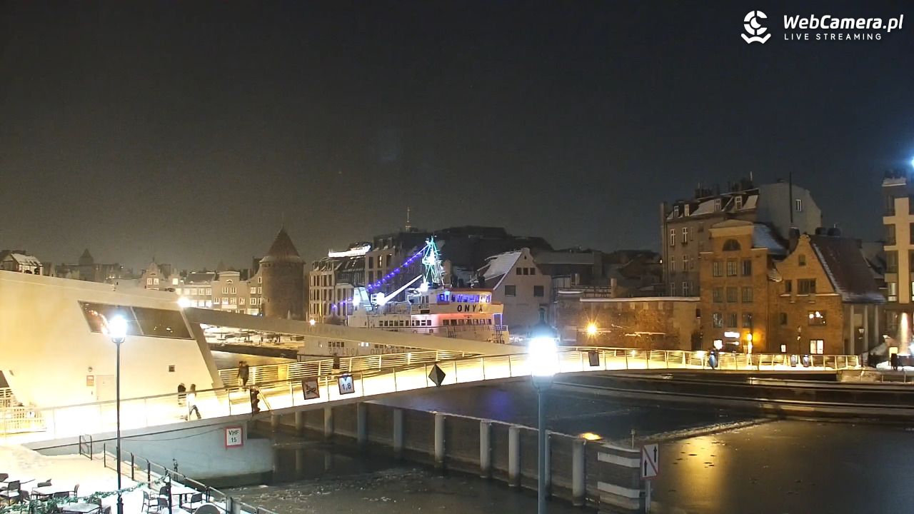 Gdańsk - widok na Motławę - 17 styczeń 2026, 22:17