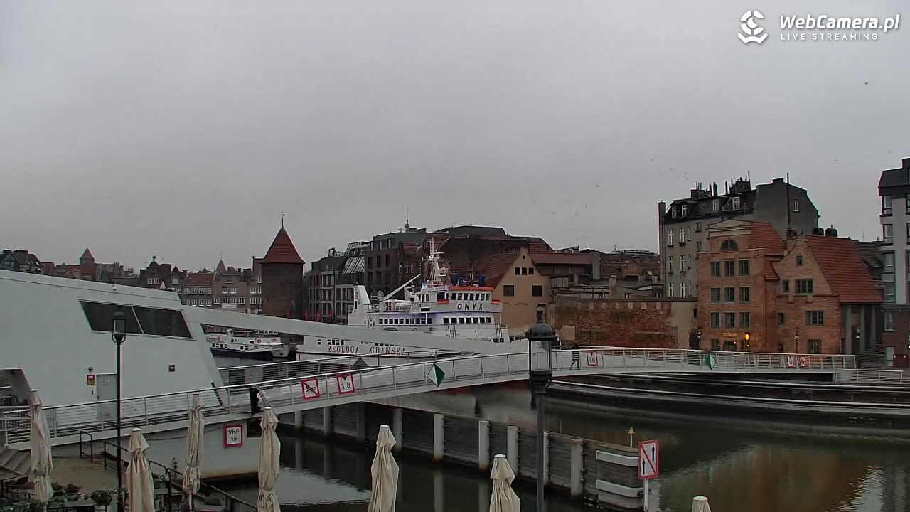 Gdańsk - widok na Motławę - 03 grudzień 2025, 08:40