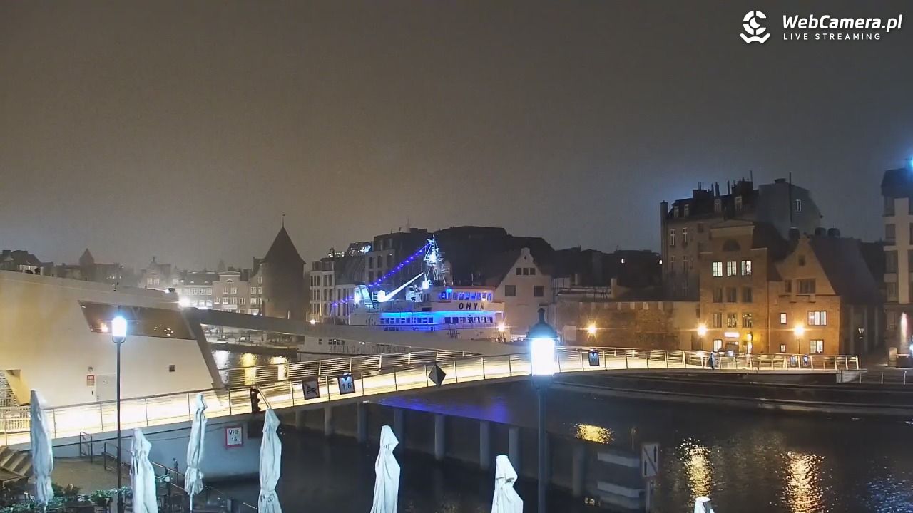 Gdańsk - widok na Motławę - 30 listopad 2025, 21:30