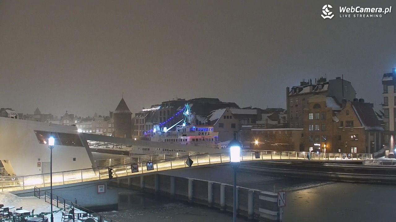 Gdańsk - widok na Motławę - 16 styczeń 2026, 22:08