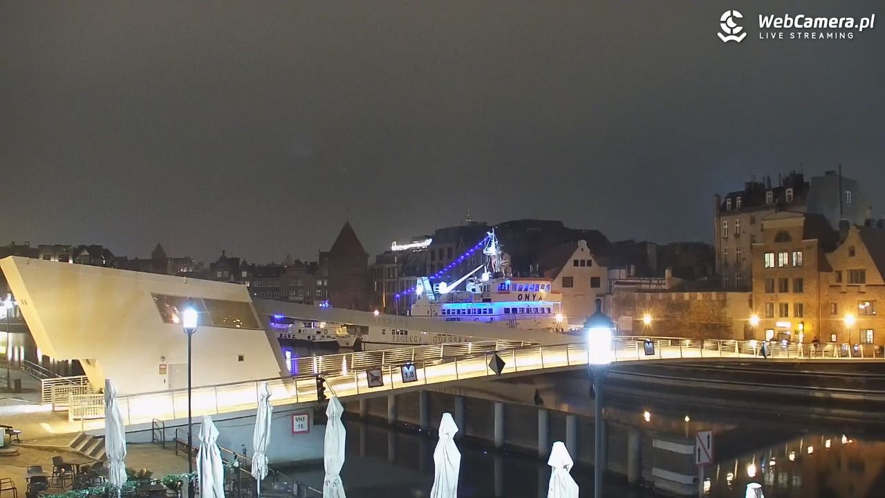 Gdańsk - widok na Motławę - 03 grudzień 2025, 22:41