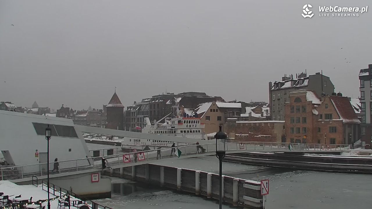 Gdańsk - widok na Motławę - 16 styczeń 2026, 10:36