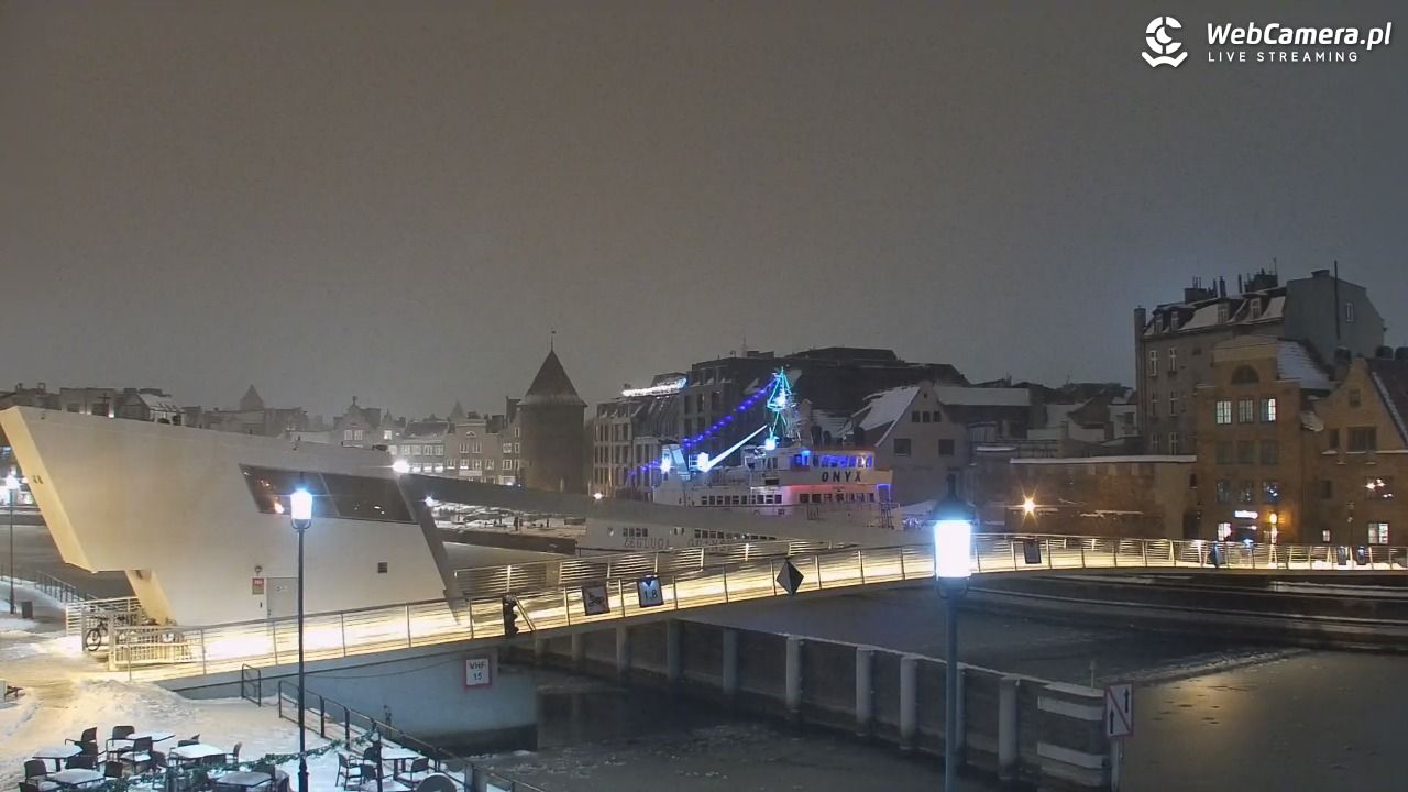 Gdańsk - widok na Motławę - 16 styczeń 2026, 22:42