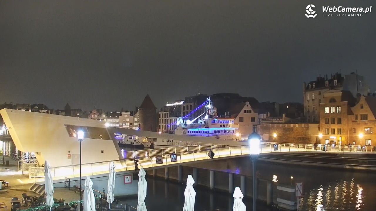 Gdańsk - widok na Motławę - 03 grudzień 2025, 22:03