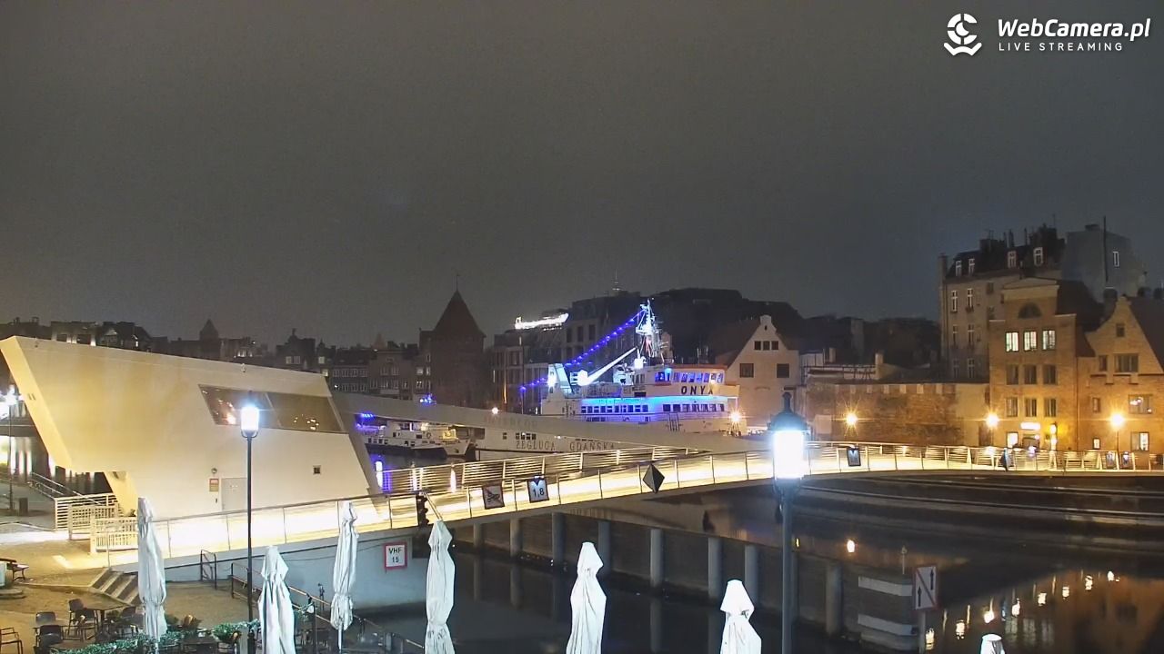 Gdańsk - widok na Motławę - 03 grudzień 2025, 22:41
