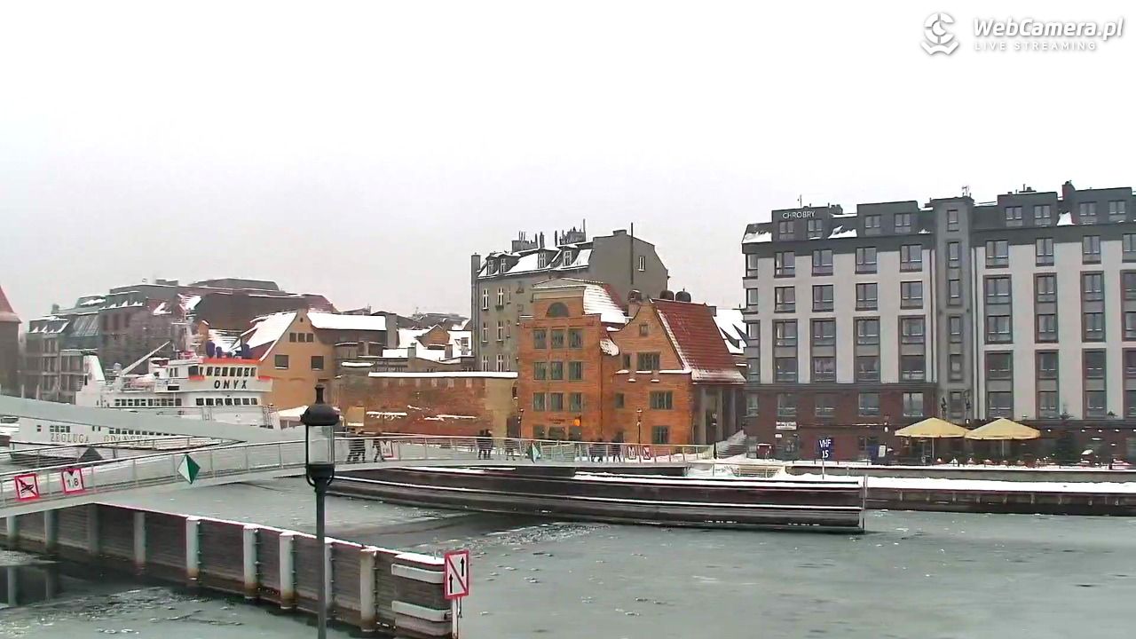Gdańsk - widok na Motławę - 17 styczeń 2026, 12:50