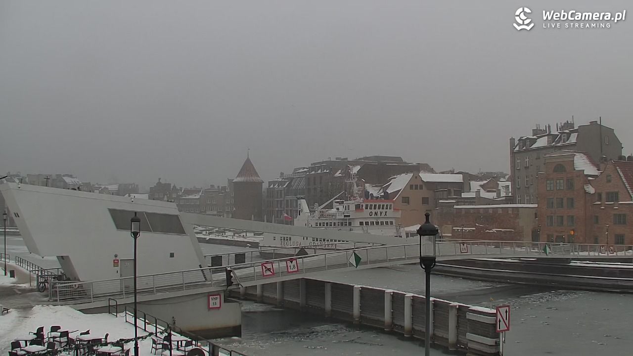 Gdańsk - widok na Motławę - 17 styczeń 2026, 09:05