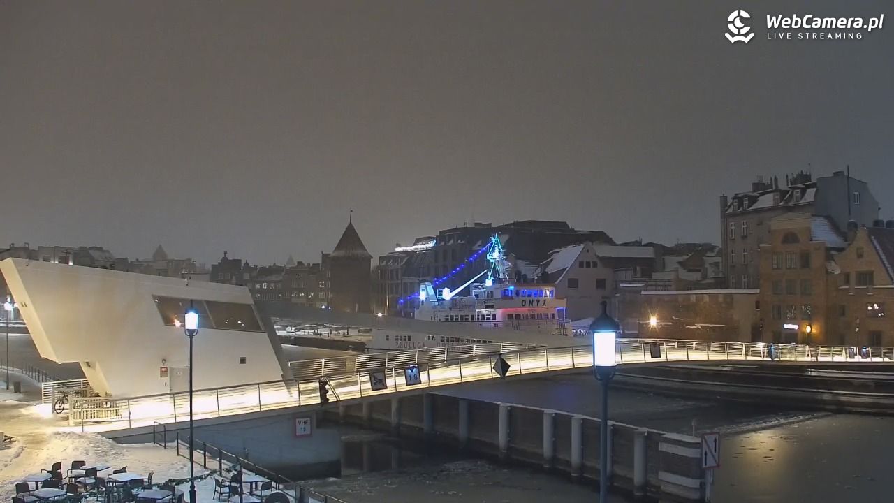 Gdańsk - widok na Motławę - 17 styczeń 2026, 06:30