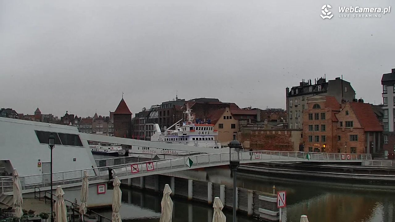 Gdańsk - widok na Motławę - 03 grudzień 2025, 08:40