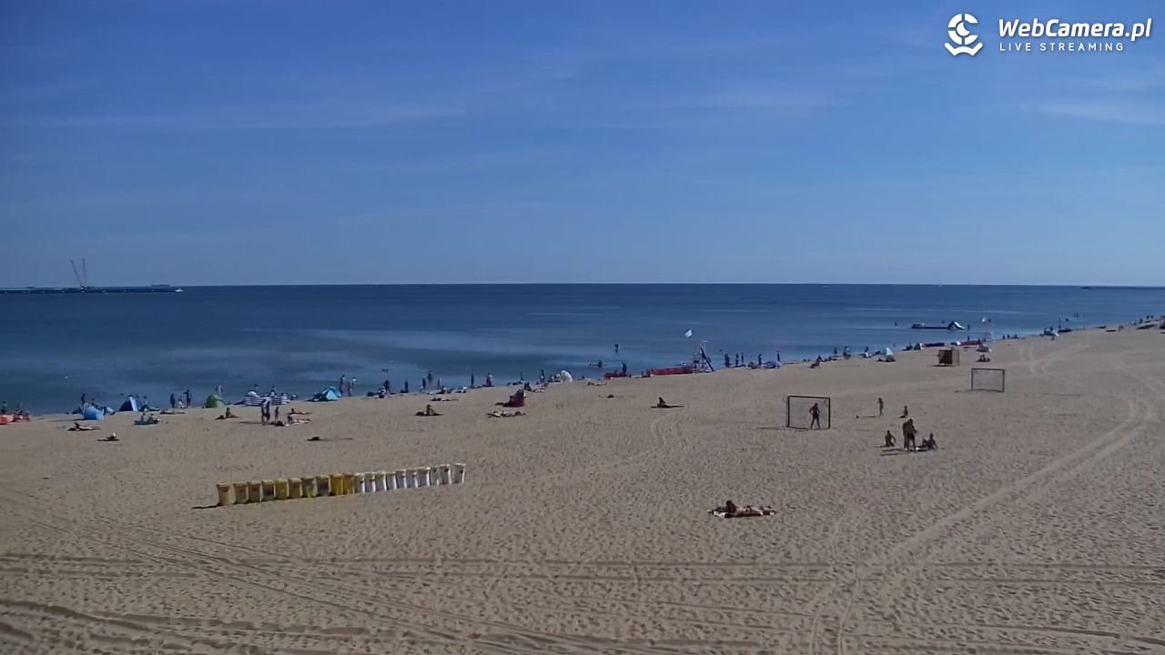 Gdańsk - widok na PLAŻĘ STOGI NOWOŚĆ - 14 sierpień 2026, 10:18