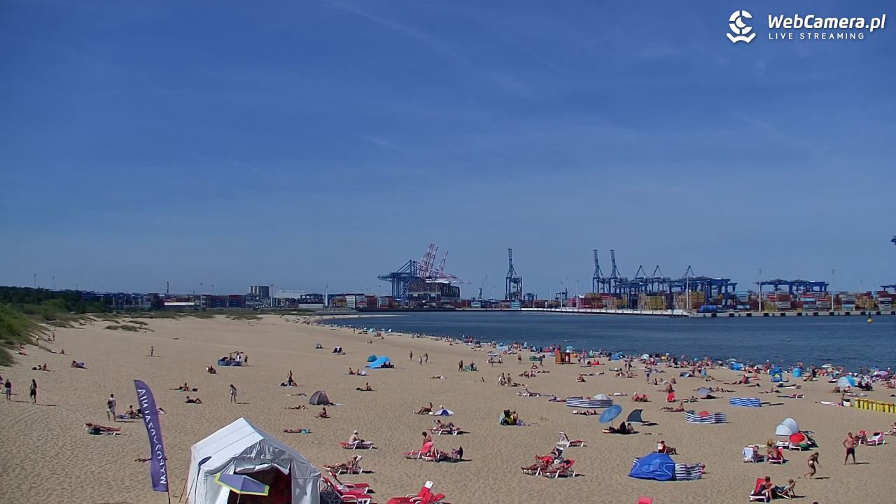 Gdańsk - widok na PLAŻĘ STOGI NOWOŚĆ - 14 sierpień 2026, 13:42