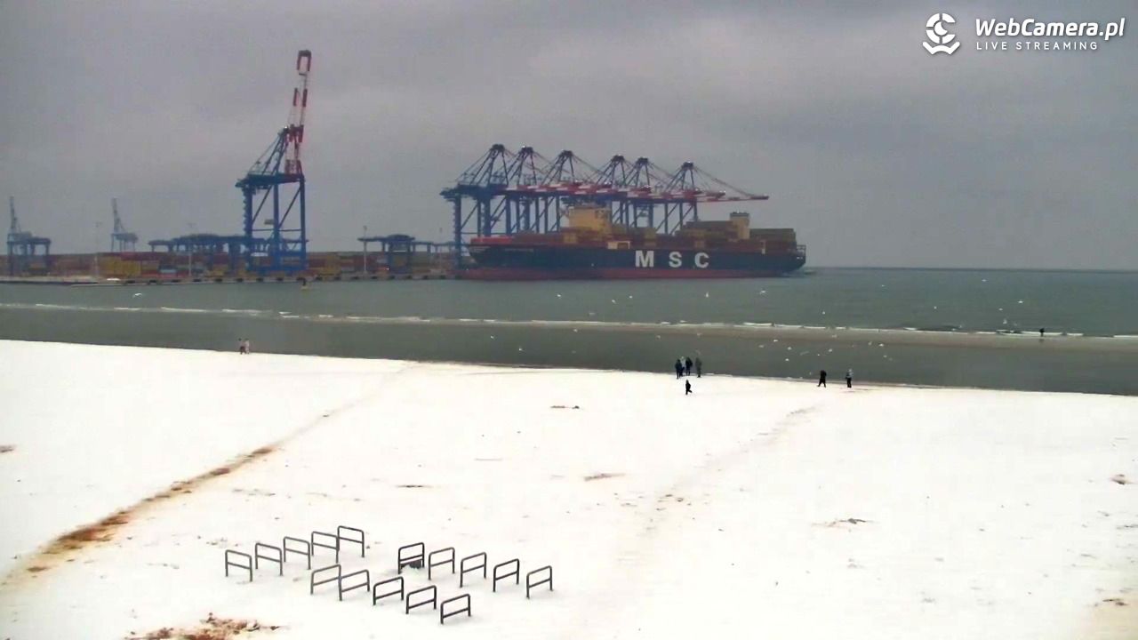 Gdańsk - widok na PLAŻĘ STOGI NOWOŚĆ - 26 styczeń 2026, 13:39