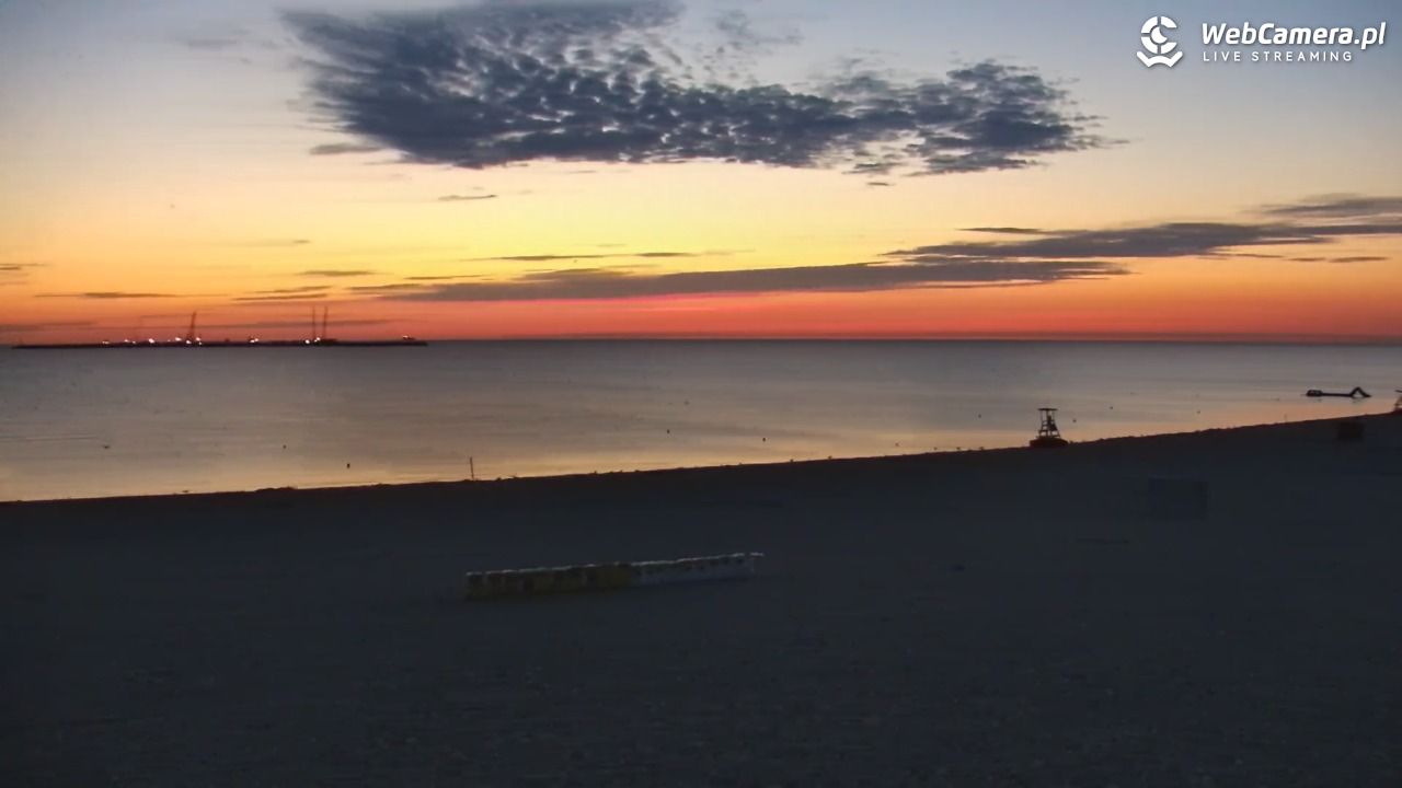 Gdańsk - widok na PLAŻĘ STOGI NOWOŚĆ - 14 sierpień 2026, 04:52