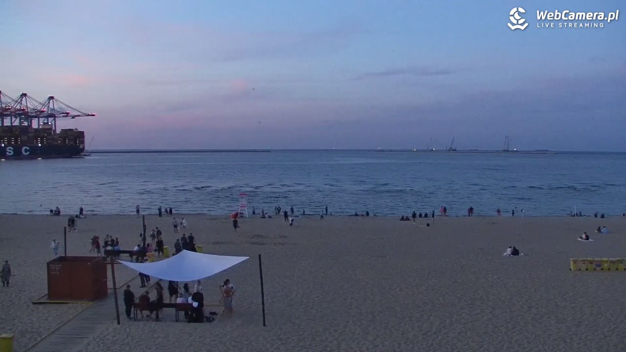 Gdańsk - widok na PLAŻĘ STOGI NOWOŚĆ - 13 sierpień 2026, 20:26