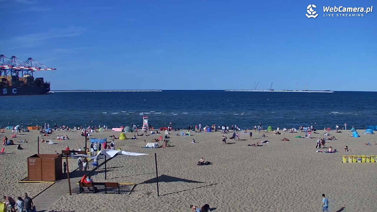 Gdańsk - widok na PLAŻĘ STOGI NOWOŚĆ - 13 sierpień 2026, 17:03