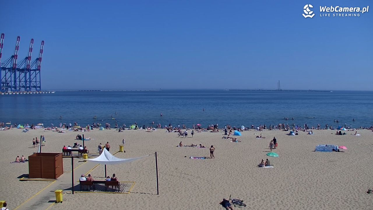 Gdańsk - widok na PLAŻĘ STOGI NOWOŚĆ - 21 czerwiec 2026, 10:53