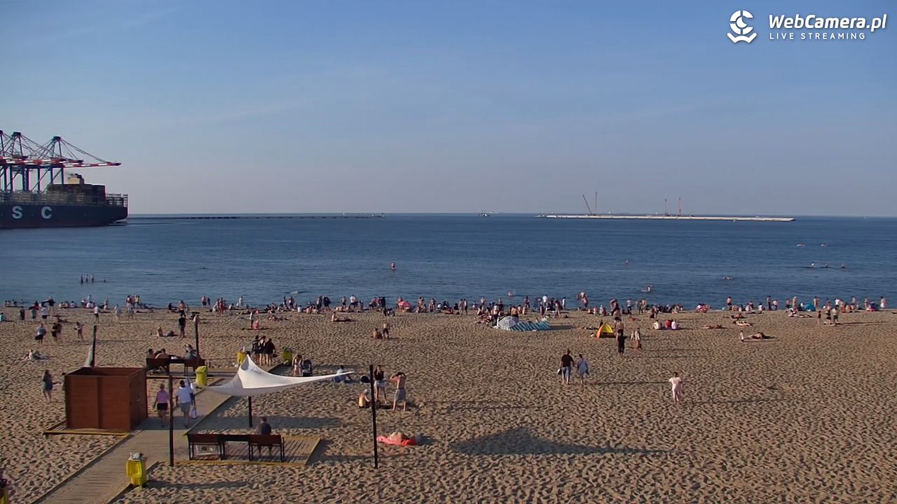 Gdańsk - widok na PLAŻĘ STOGI NOWOŚĆ - 20 czerwiec 2026, 19:12