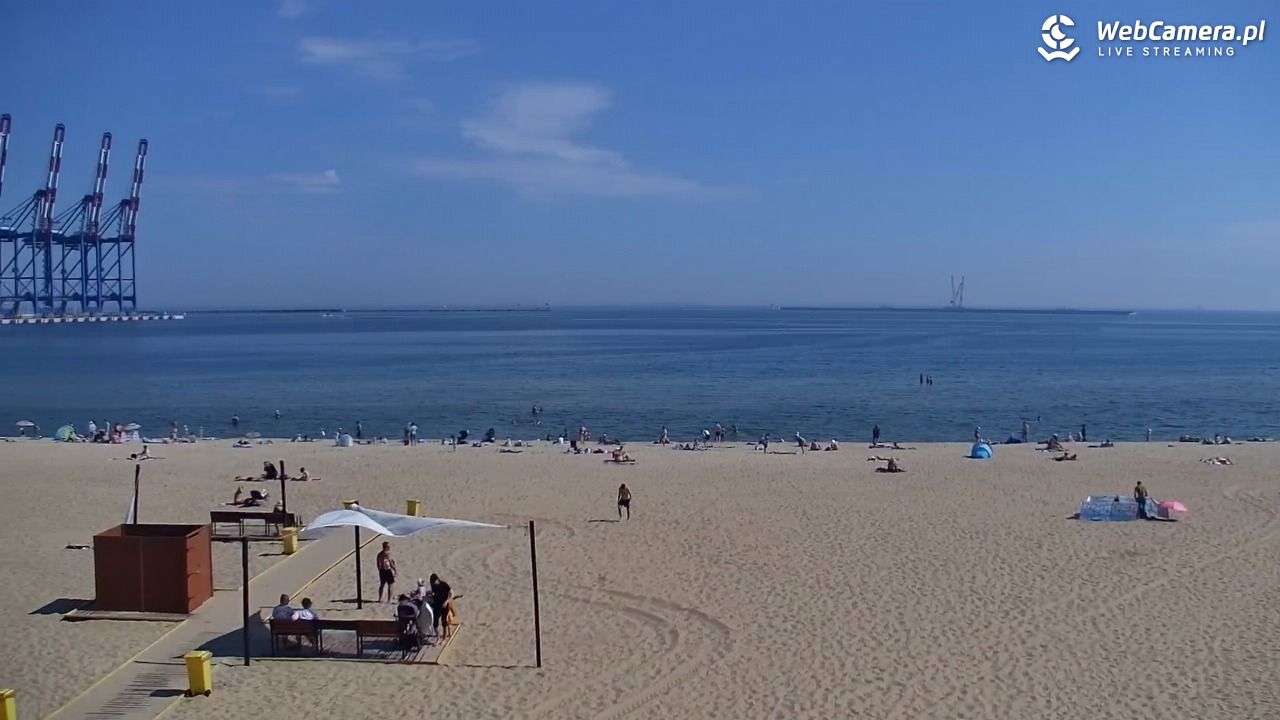 Gdańsk - widok na PLAŻĘ STOGI NOWOŚĆ - 21 czerwiec 2026, 10:04