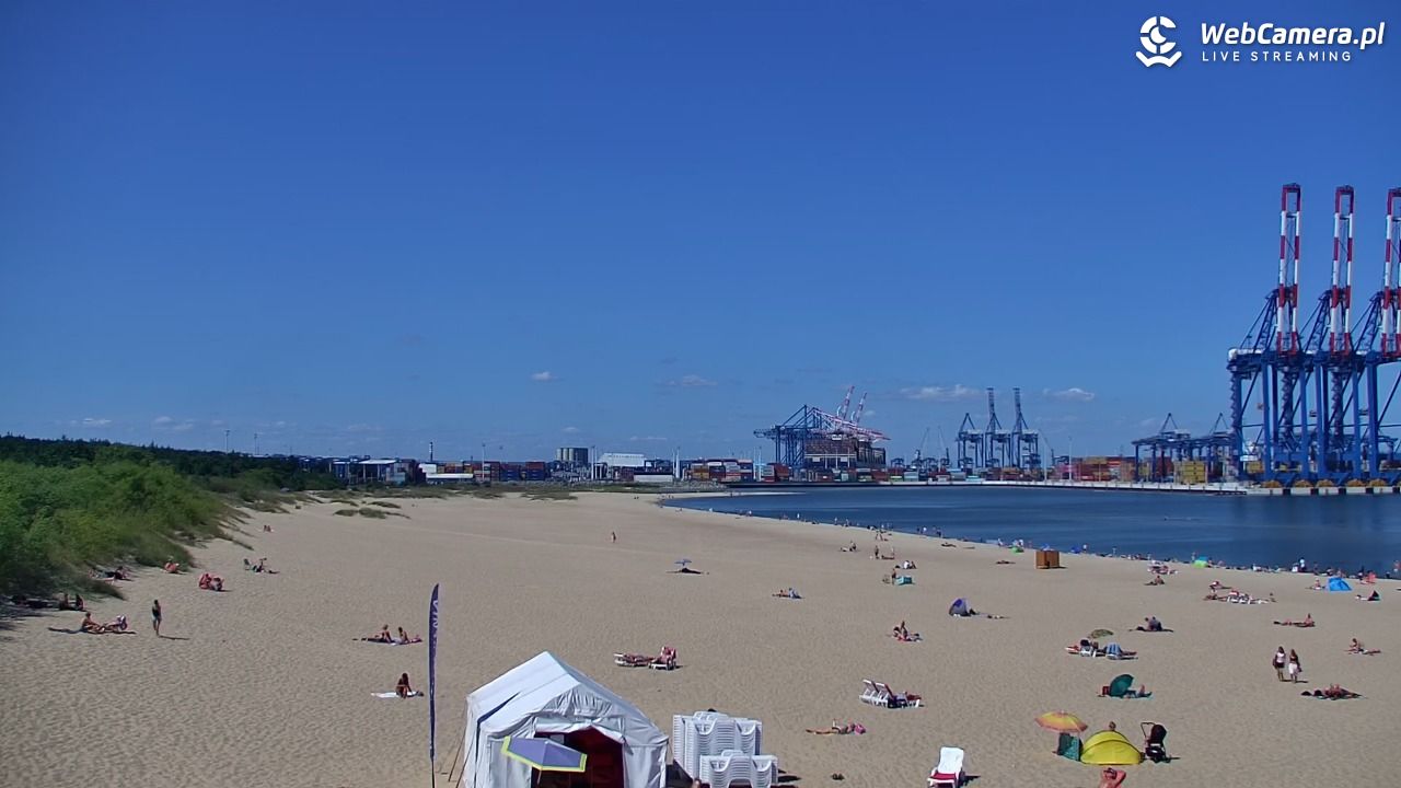 Gdańsk - widok na PLAŻĘ STOGI NOWOŚĆ - 13 sierpień 2026, 13:01