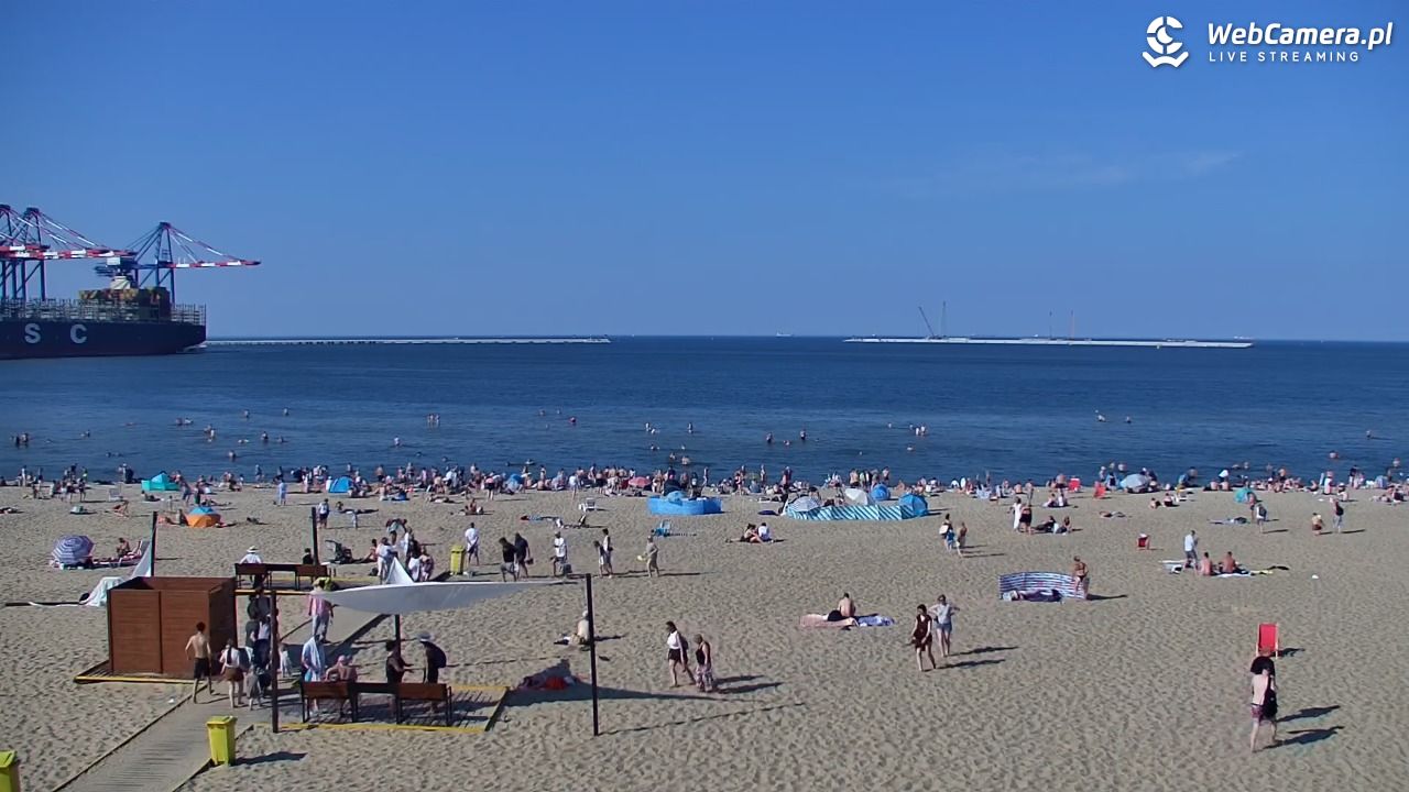 Gdańsk - widok na PLAŻĘ STOGI NOWOŚĆ - 20 czerwiec 2026, 17:15