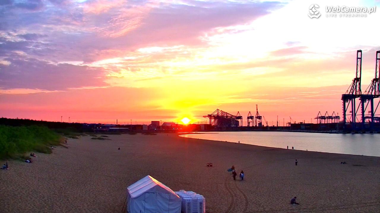 Gdańsk - widok na PLAŻĘ STOGI NOWOŚĆ - 21 czerwiec 2026, 21:11