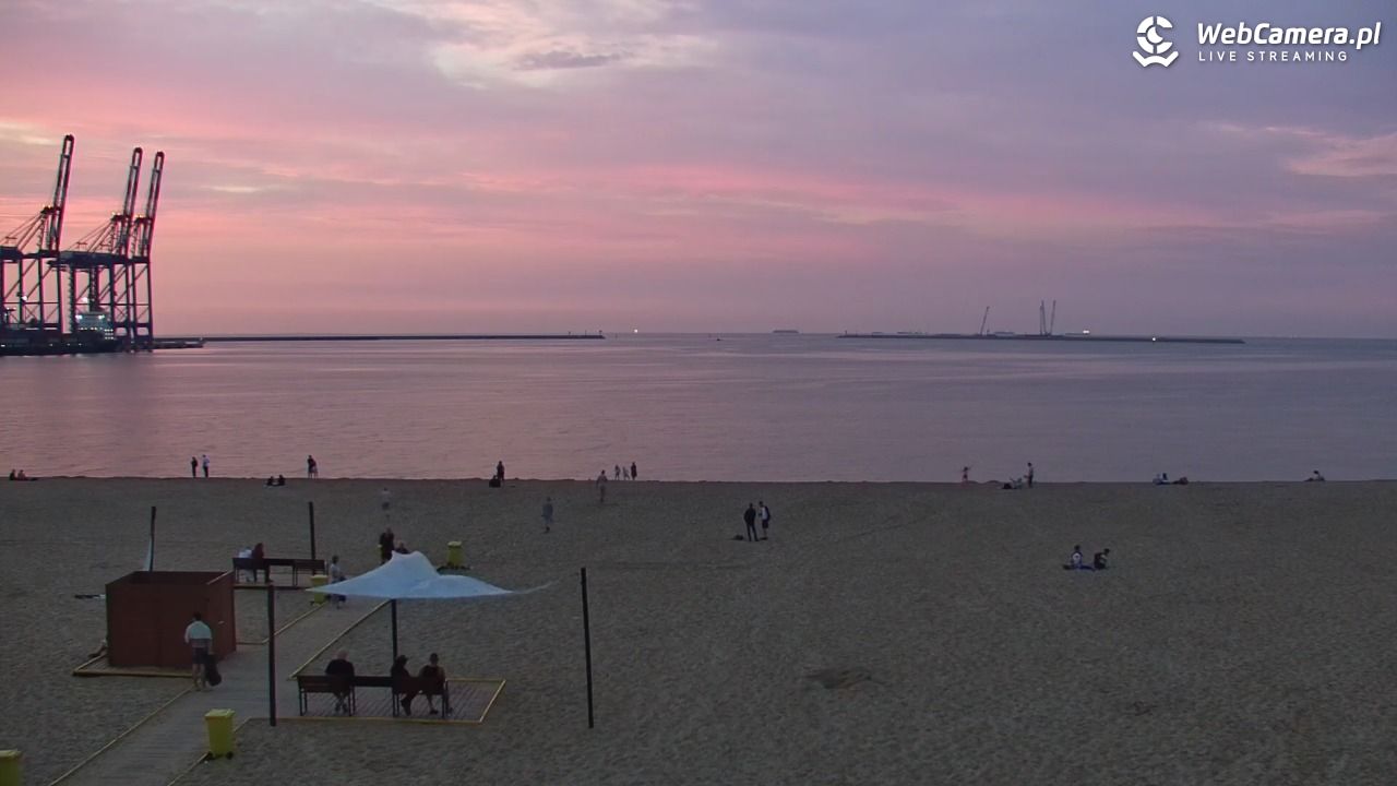Gdańsk - widok na PLAŻĘ STOGI NOWOŚĆ - 21 czerwiec 2026, 21:41