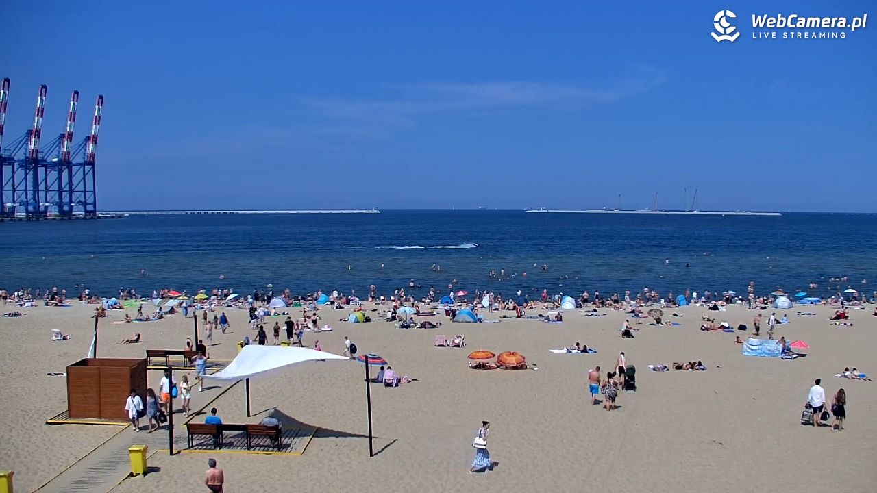 Gdańsk - widok na PLAŻĘ STOGI NOWOŚĆ - 21 czerwiec 2026, 14:42