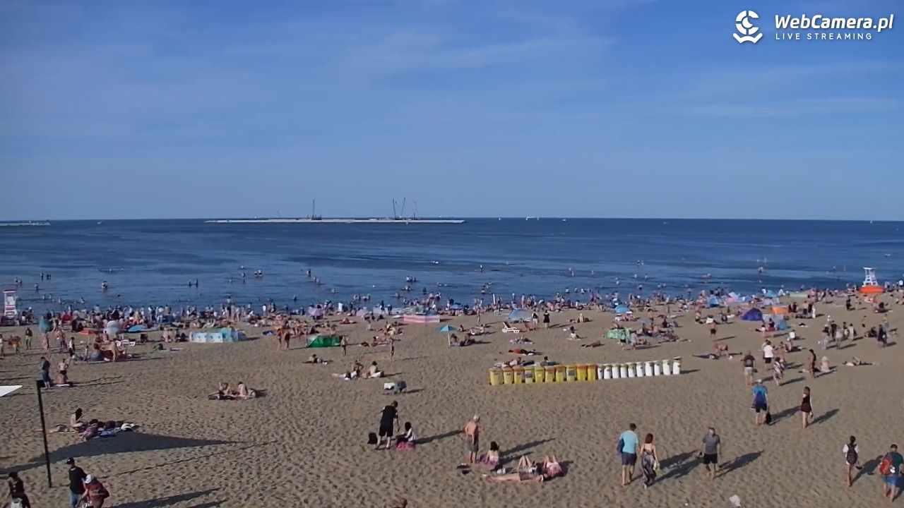 Gdańsk - widok na PLAŻĘ STOGI NOWOŚĆ - 15 sierpień 2026, 17:50
