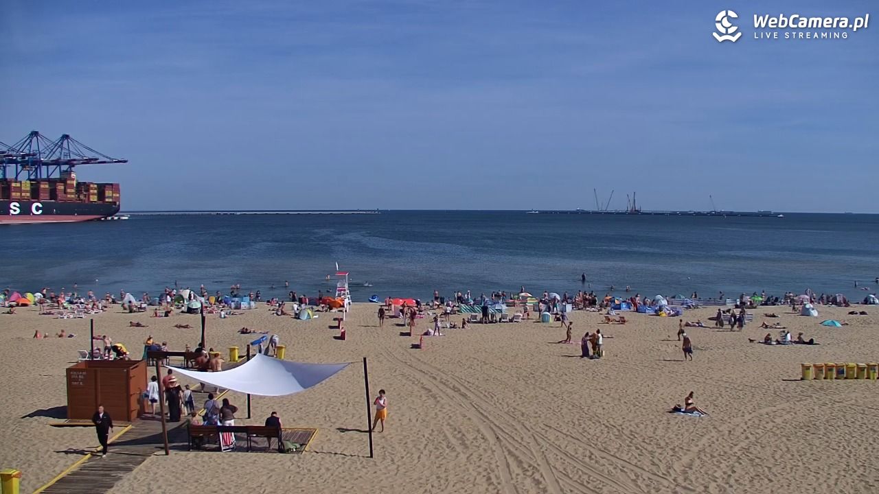 Gdańsk - widok na PLAŻĘ STOGI NOWOŚĆ - 15 sierpień 2026, 10:29
