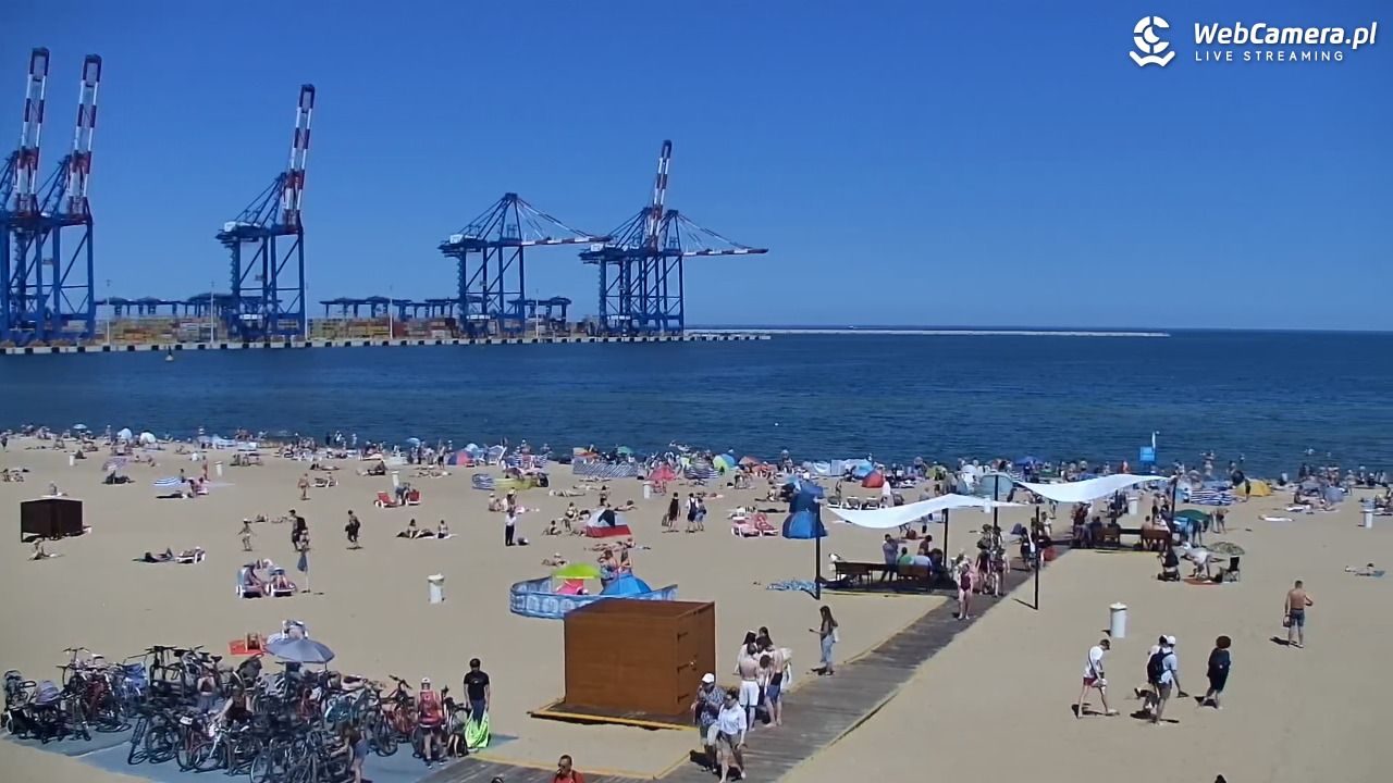 Gdańsk - widok na PLAŻĘ STOGI NOWOŚĆ - 02 lipiec 2025, 12:44