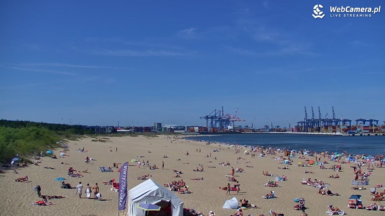 Gdańsk - widok na PLAŻĘ STOGI NOWOŚĆ - 15 sierpień 2026, 13:34