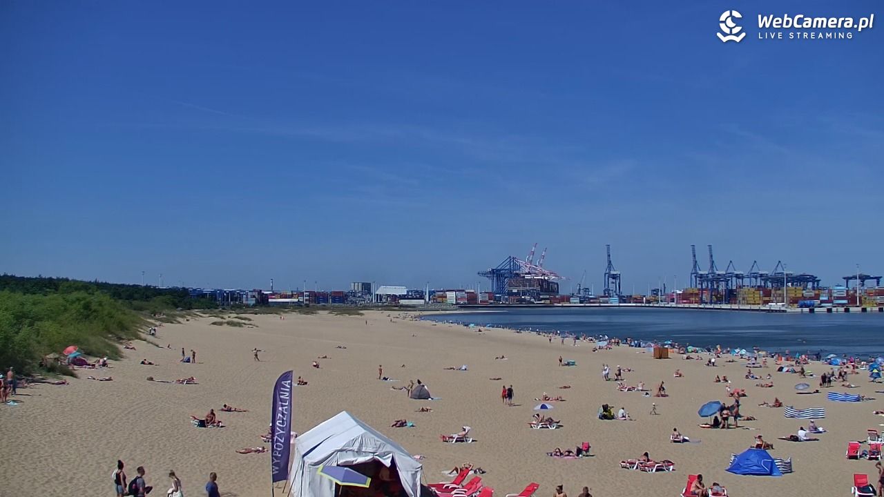 Gdańsk - widok na PLAŻĘ STOGI NOWOŚĆ - 14 sierpień 2026, 12:34