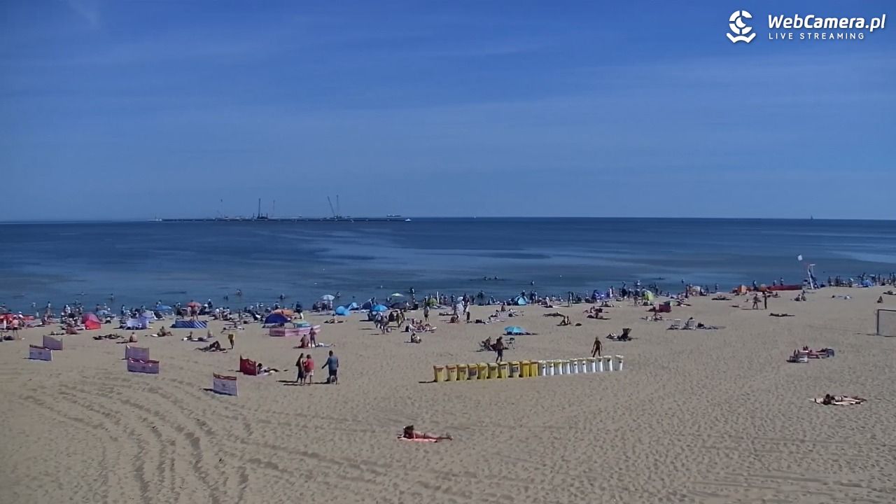 Gdańsk - widok na PLAŻĘ STOGI NOWOŚĆ - 14 sierpień 2026, 11:26