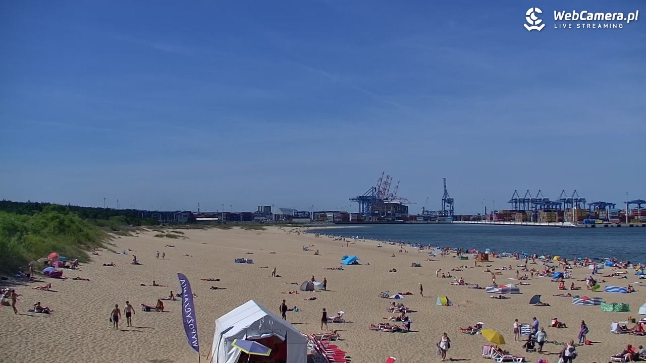 Gdańsk - widok na PLAŻĘ STOGI NOWOŚĆ - 14 sierpień 2026, 14:14