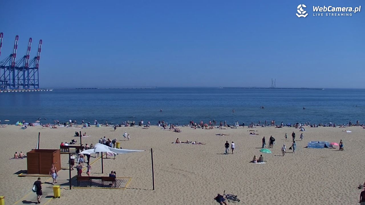 Gdańsk - widok na PLAŻĘ STOGI NOWOŚĆ - 21 czerwiec 2026, 10:43