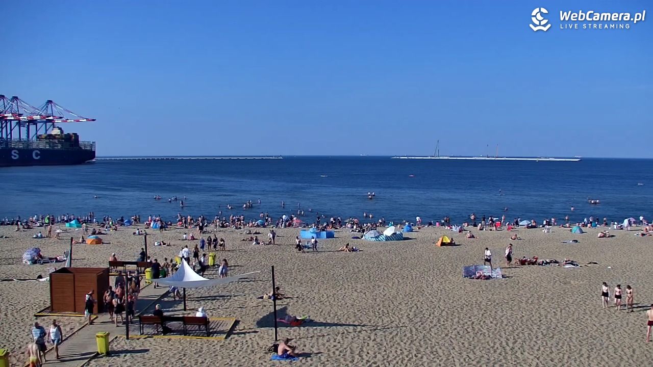 Gdańsk - widok na PLAŻĘ STOGI NOWOŚĆ - 20 czerwiec 2026, 17:50