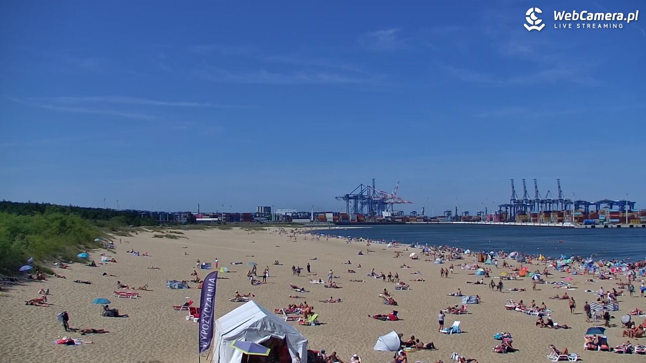 Gdańsk - widok na PLAŻĘ STOGI NOWOŚĆ - 15 sierpień 2026, 13:39