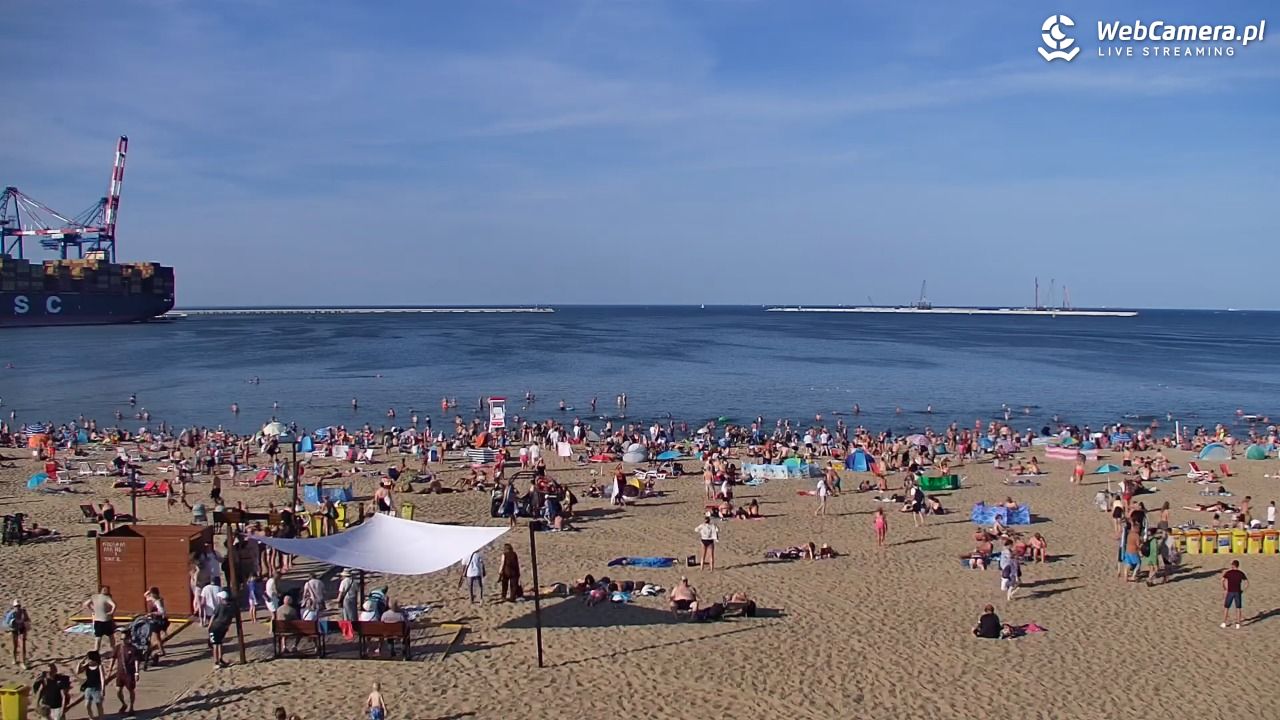Gdańsk - widok na PLAŻĘ STOGI NOWOŚĆ - 15 sierpień 2026, 17:21