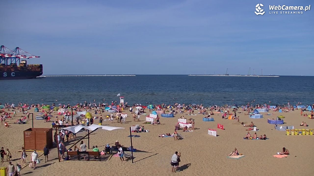 Gdańsk - widok na PLAŻĘ STOGI NOWOŚĆ - 14 sierpień 2026, 15:55