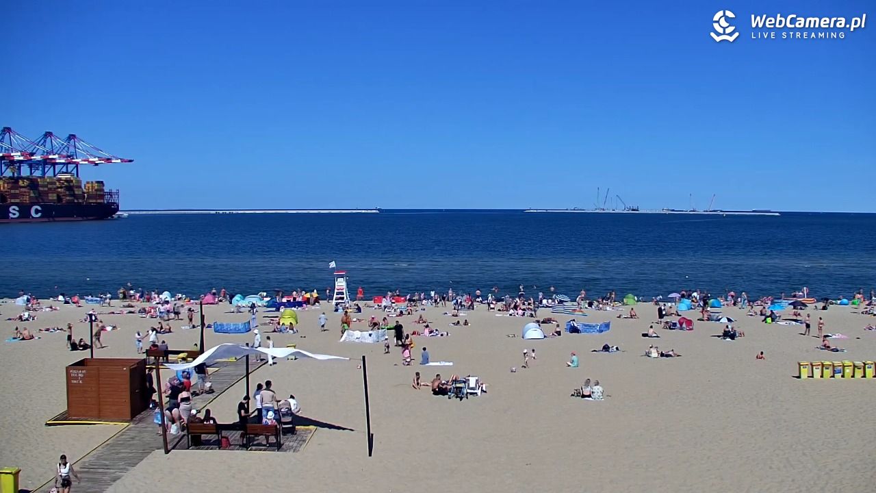 Gdańsk - widok na PLAŻĘ STOGI NOWOŚĆ - 13 sierpień 2026, 14:06