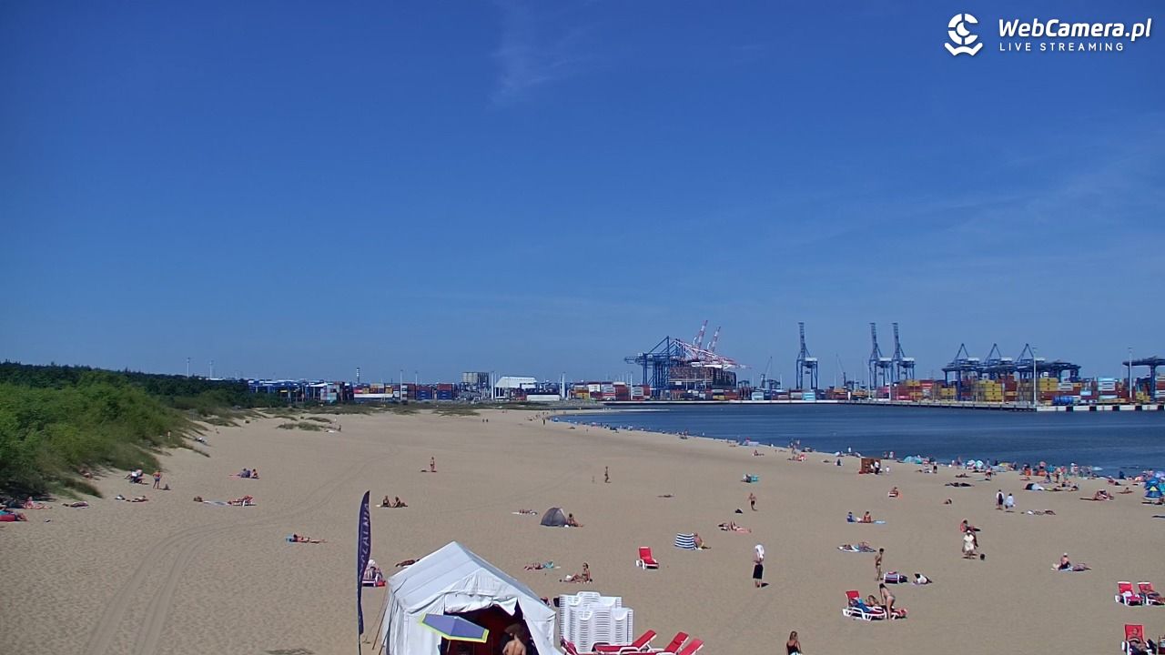 Gdańsk - widok na PLAŻĘ STOGI NOWOŚĆ - 14 sierpień 2026, 11:23