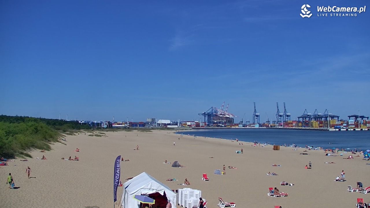 Gdańsk - widok na PLAŻĘ STOGI NOWOŚĆ - 14 sierpień 2026, 11:11