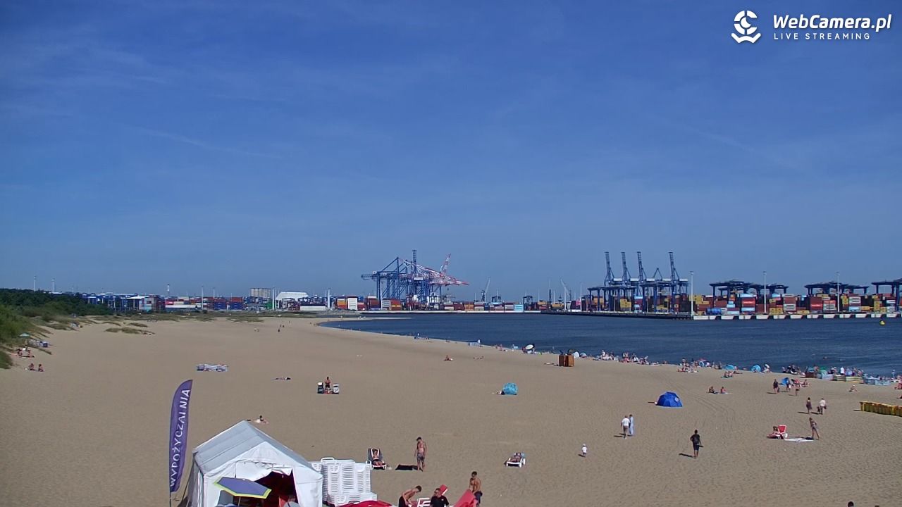 Gdańsk - widok na PLAŻĘ STOGI NOWOŚĆ - 15 sierpień 2026, 10:09