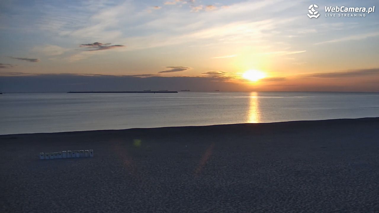 Gdańsk - widok na PLAŻĘ STOGI NOWOŚĆ - 14 maj 2025, 05:02