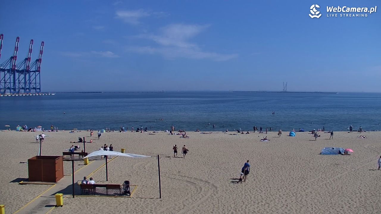 Gdańsk - widok na PLAŻĘ STOGI NOWOŚĆ - 21 czerwiec 2026, 10:07