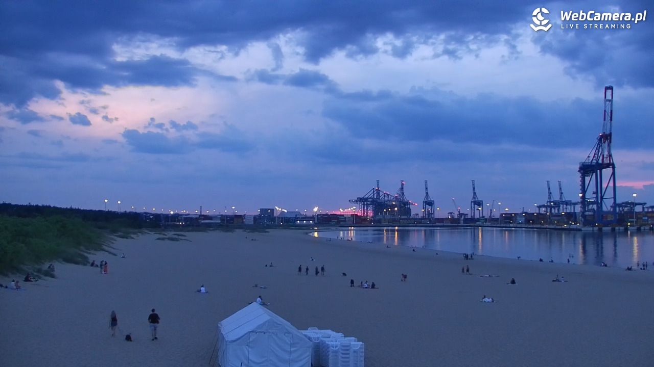Gdańsk - widok na PLAŻĘ STOGI NOWOŚĆ - 20 czerwiec 2026, 21:25