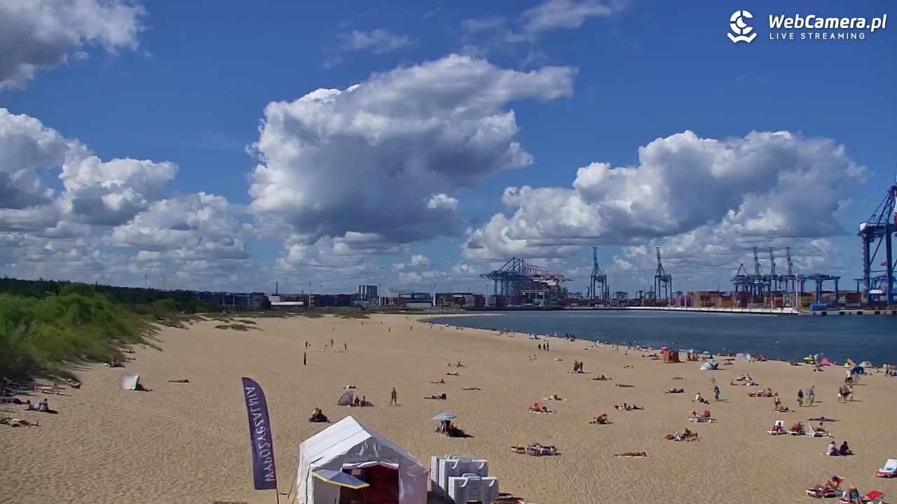 Gdańsk - widok na PLAŻĘ STOGI NOWOŚĆ - 12 sierpień 2026, 14:05