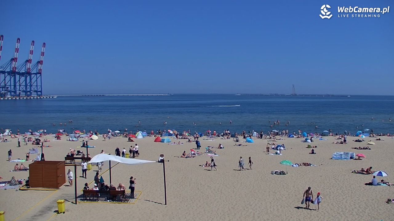Gdańsk - widok na PLAŻĘ STOGI NOWOŚĆ - 21 czerwiec 2026, 12:00