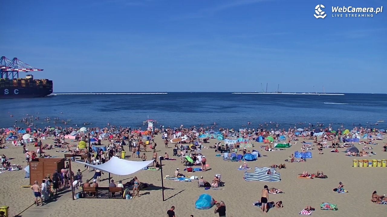 Gdańsk - widok na PLAŻĘ STOGI NOWOŚĆ - 15 sierpień 2026, 15:24