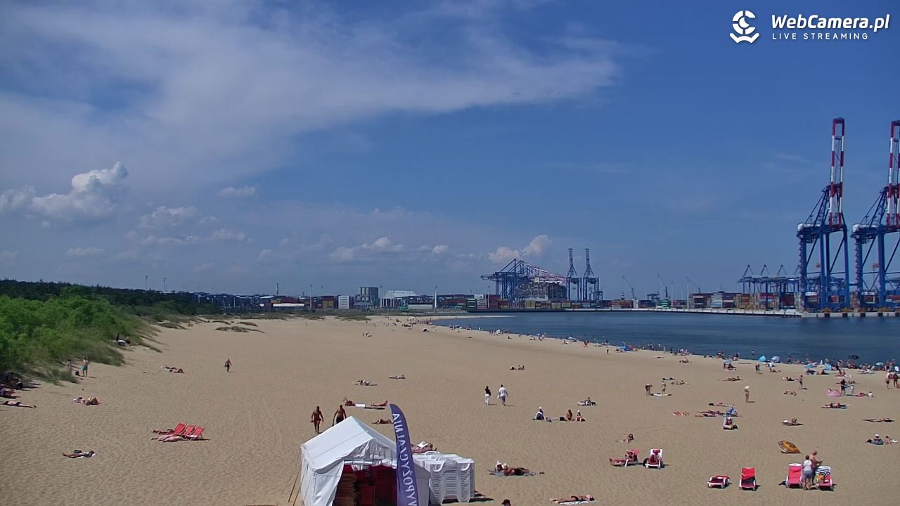 Gdańsk - widok na PLAŻĘ STOGI NOWOŚĆ - 21 czerwiec 2026, 13:08
